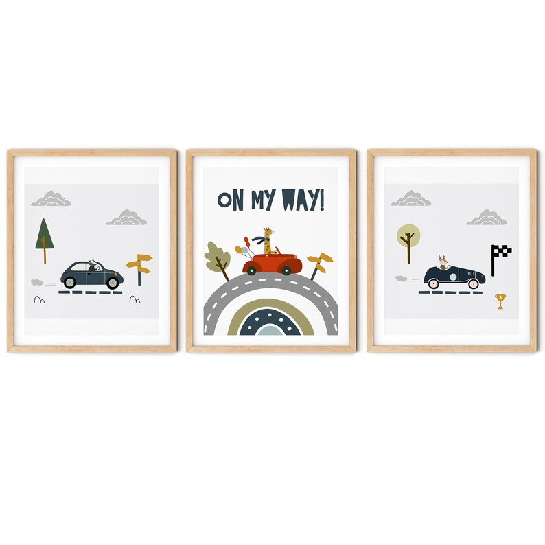 Set of 3: Transportation Printables Boys Nursery Art Boys - Etsy
