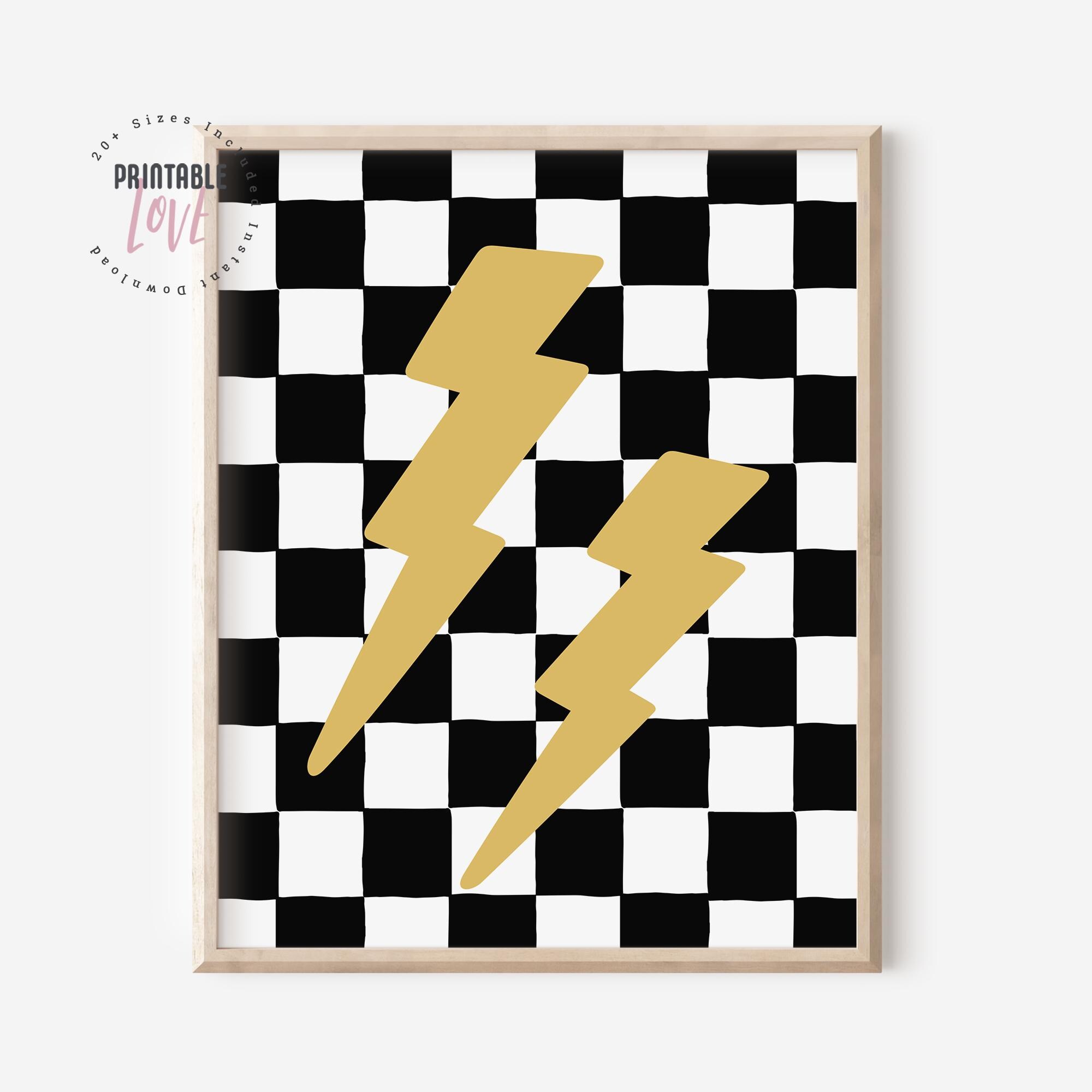Superhero Lightning Bolt Print, Superhero Printable, Boys Room Art, Lightning Bolt Print, Playroom Print