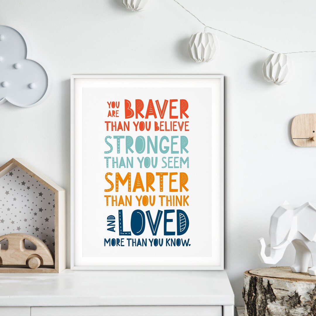 Du bist mutiger als du glaubst... Winnie the Pooh Zitat Etsy.de