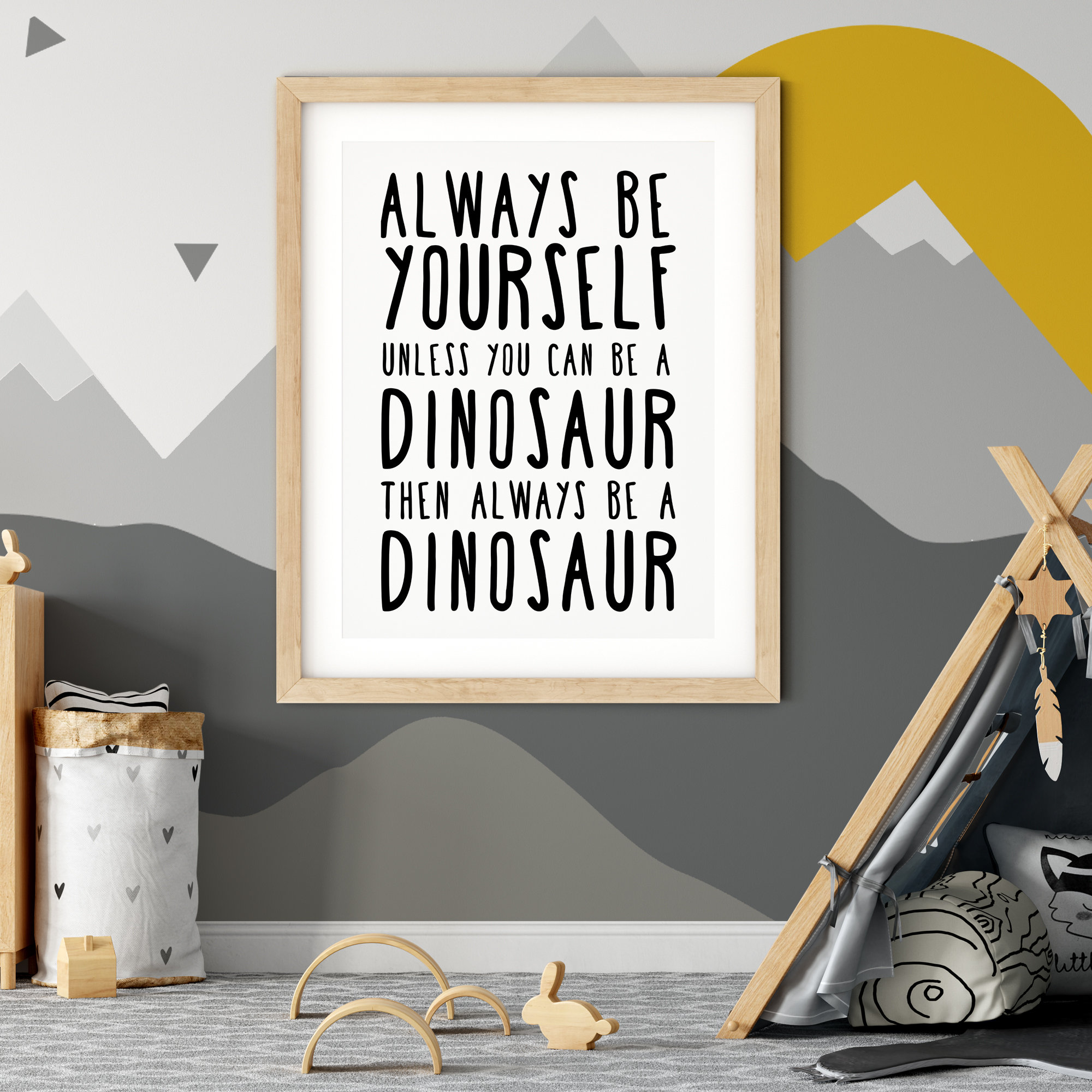 Dinosaur Printable Art Always Be Yourself Unless You Can Be A Etsy