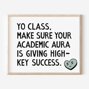 Middle High School Classroom Wall Art, English Math Science Poster, Funny Teacher Classroom Funny Back to School Door Sign DIGITAL DOWNLOAD