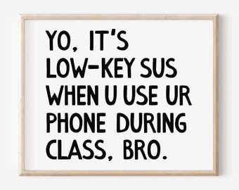 Middle High School Classroom Wall Art, English Math Science Poster, Teacher Classroom Rules, 5th 6th 7th 8th 9th Grade Sign DIGITAL DOWNLOAD