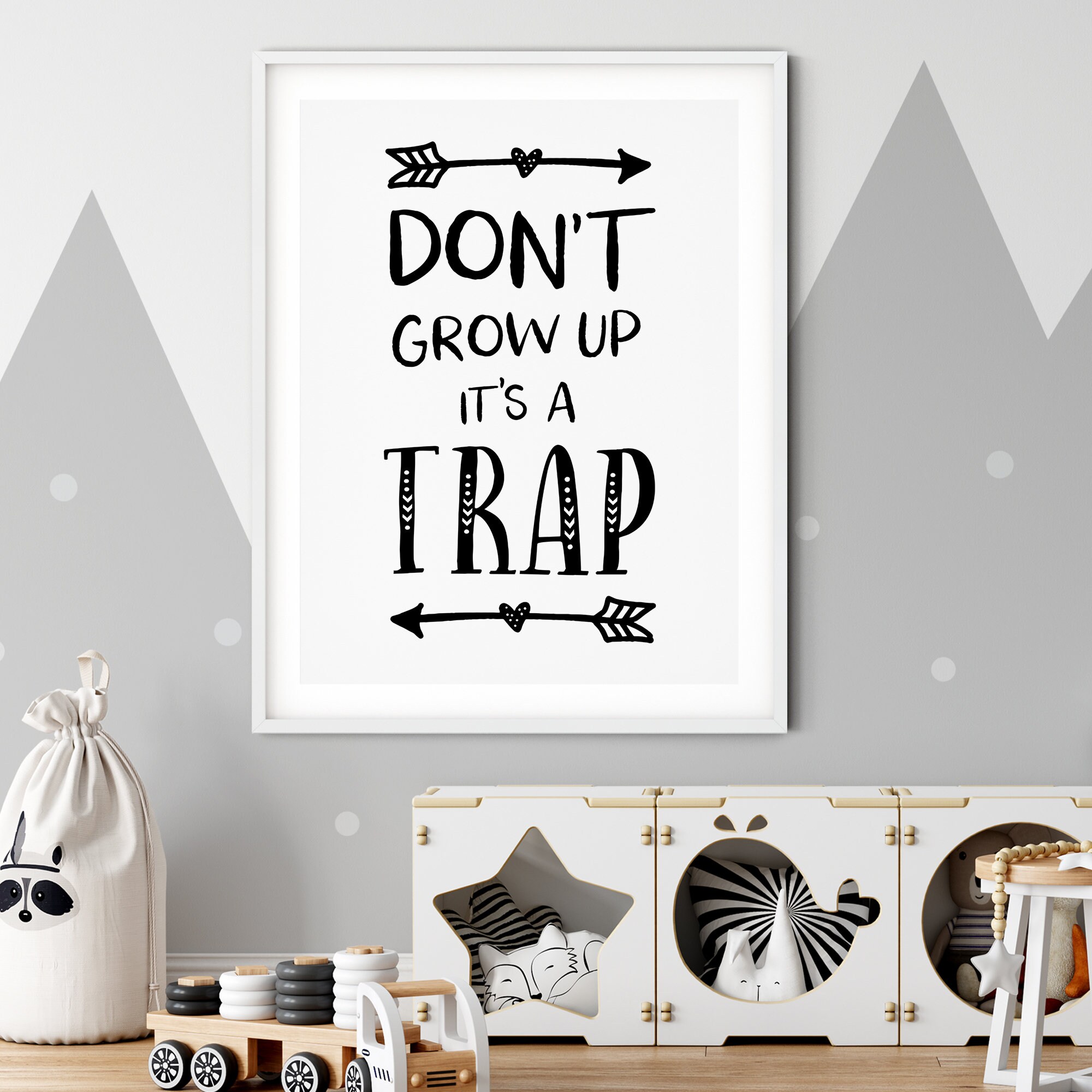 Don't Grow up It's A Trap Print Kids Room Decor Kids - Etsy