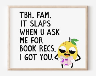 Retro Middle and High School Classroom Poster, Library Wall Art, English Poster, Read More Books, School Librarian Poster DIGITAL DOWNLOAD