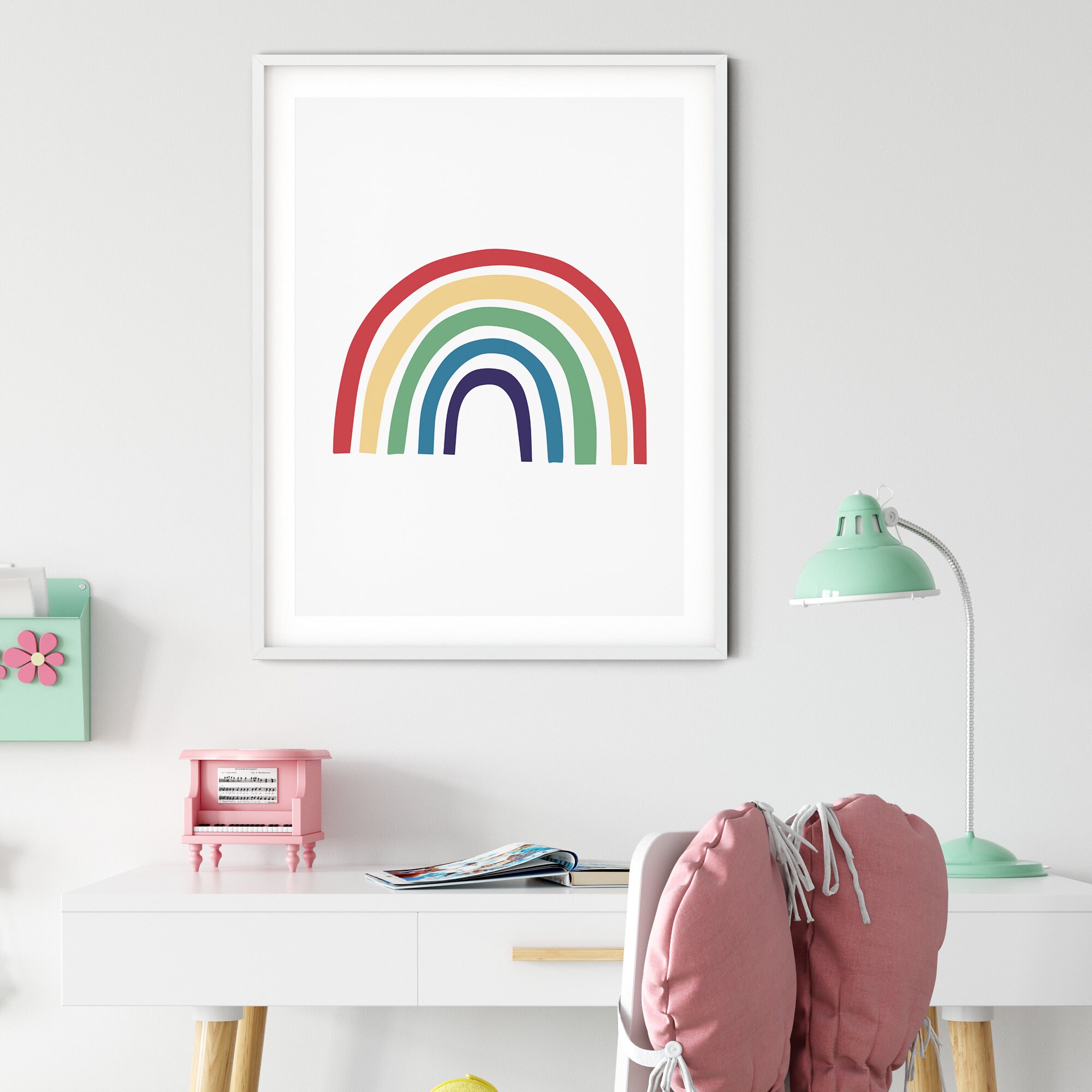Rainbow Printable, Printable Nursery Art, Rainbow Wall Art, Girls ...