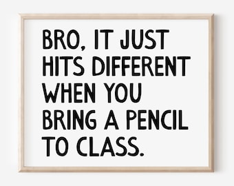 Middle High School Classroom Wall Art, English Math Science Poster, Funny Teacher Classroom 5th 6th 7th 8th 9th Grade Sign DIGITAL DOWNLOAD