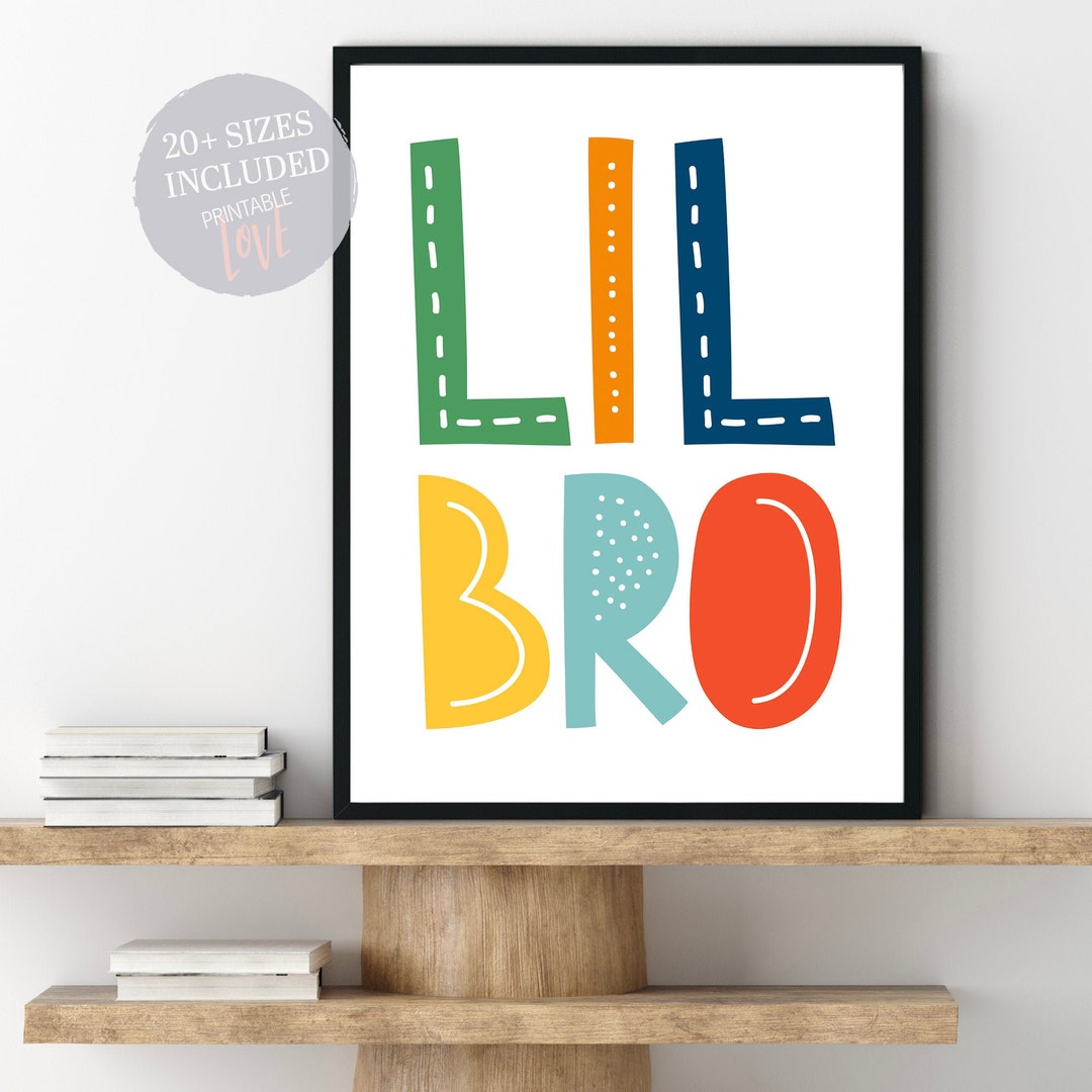 Lil Bro druckbare Wandkunst kleiner Bruder Zitat Druck Etsy.de