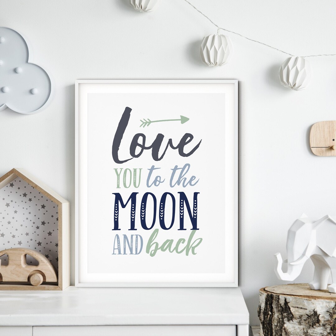 Love You Nursery Printable, Nursery Wall Printable Decor, Adventure