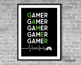 Level up Print,gamer Wall Art,gaming Print,video Game Decor,printable