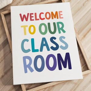 Welcome To Our Classroom Printable Art, Kids Home School Wall Decor, Distance Learning Decor, Classroom Sign, At Home Learning image 6