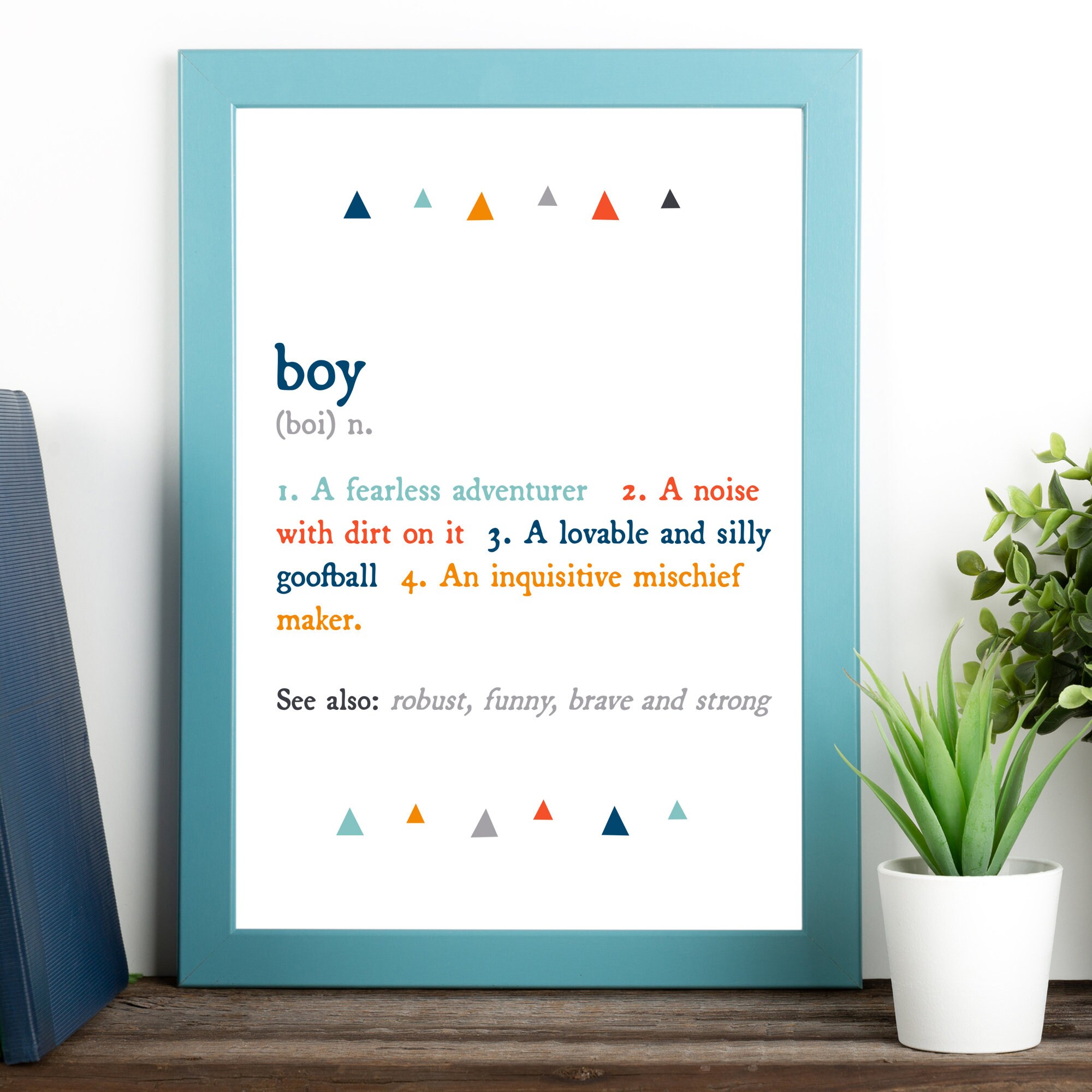 Boy Definition Print Boys Room Decor Boys Nursery Decor Etsy