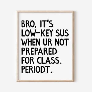 Middle High School Classroom Wall Art, English Math Science Poster, Funny Teacher Classroom 5th 6th 7th 8th 9th Grade Sign DIGITAL DOWNLOAD