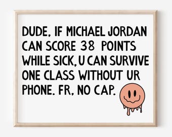Middle High School Classroom Wall Art, English Math Science Poster, Teacher Classroom Rules, 5th 6th 7th 8th 9th Grade Sign DIGITAL DOWNLOAD