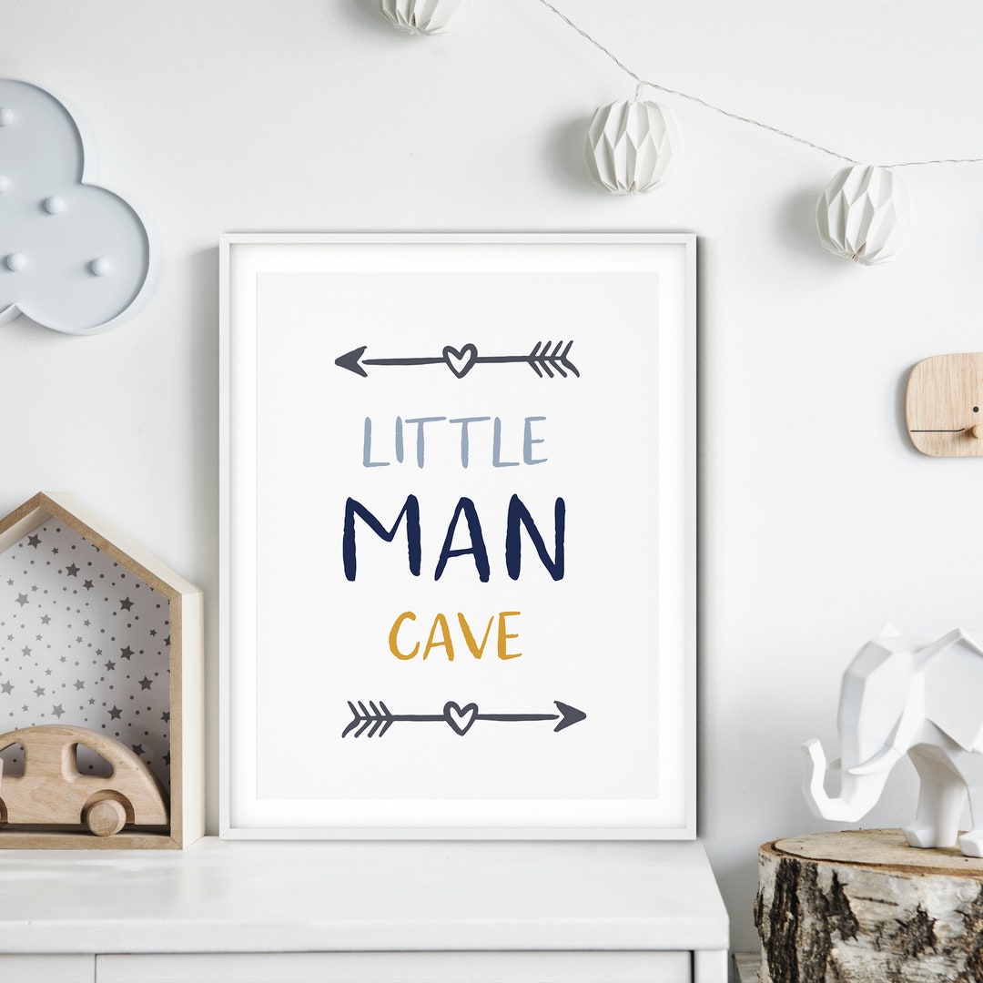 Cartello In Latta 'Little Man Cave' Per Tana Dell'Uomo - 20x30 Cm - 2
