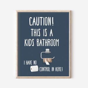 Let op, dit is een kinderbadkamerafdruk, grappige kinderbadkamerdecoratie, afdrukbare kinderbadkamer