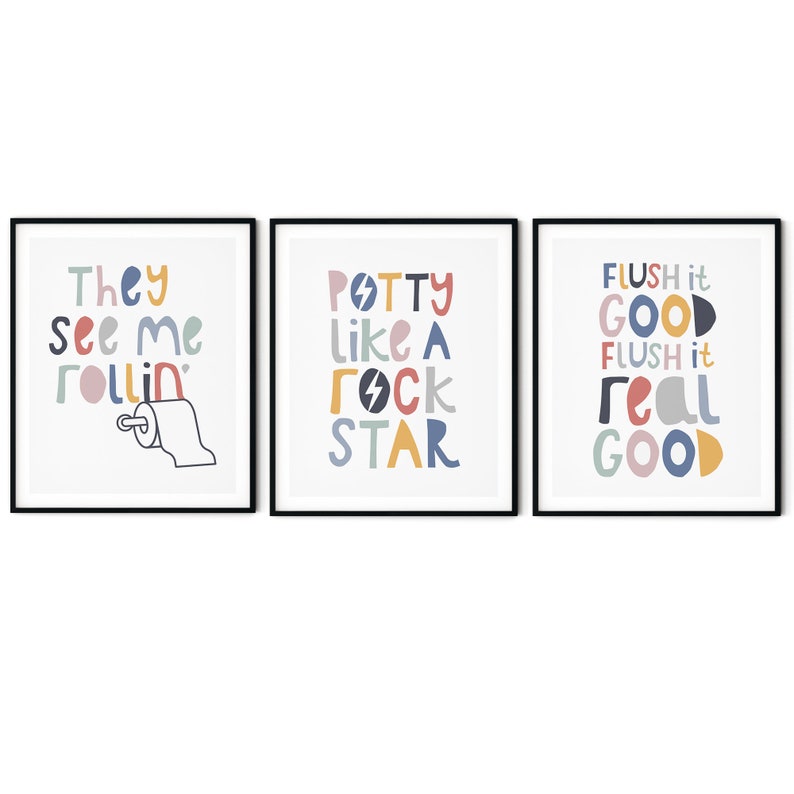 Printable Kids Toilet Signs Kids Bathroom Wall Art Kids - Etsy