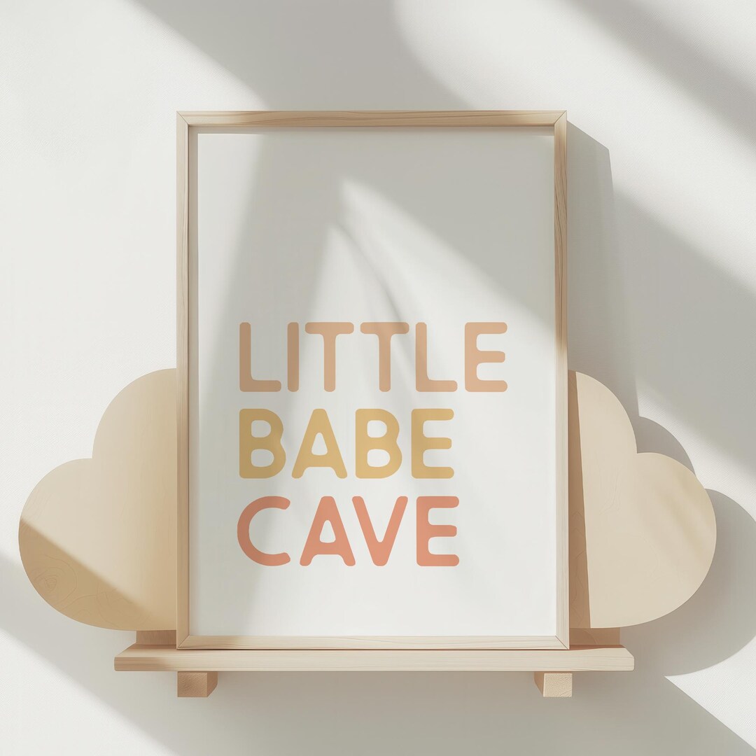 Little Babe Cave Wall Decor, Boho Nursery Playroom Printable Wall Art ...