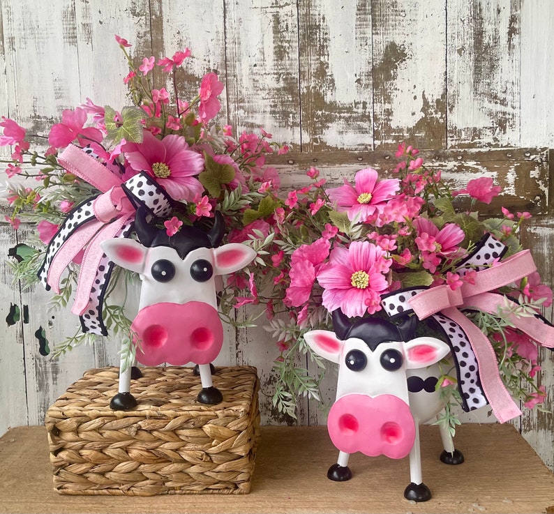 Cow Centerpieces for Dining Table, Farm Animal Table Top Decor, Baby