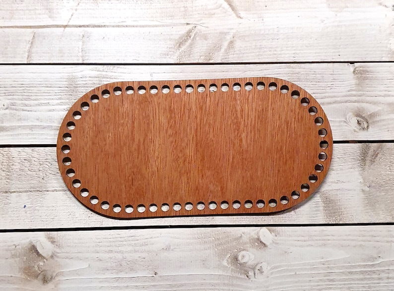 2x Wooden Crochet Basket Bottom Base Oval 30cm x 15cm Etsy