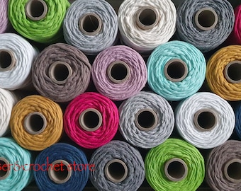 3mm Twisted Cotton Cord, Rope, Macrame, DIY Craft Home