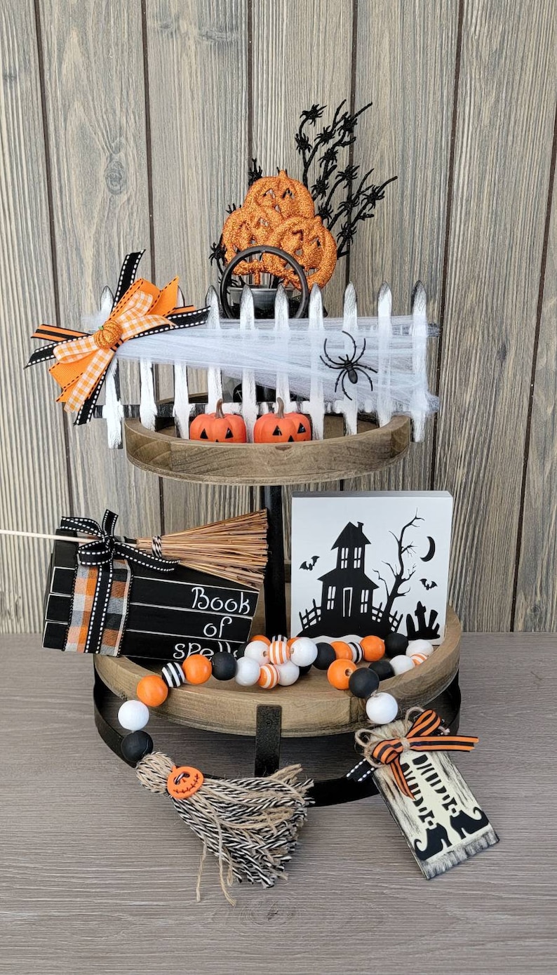 Halloween Tiered Tray Bundle Haunted House Rae Dunn Tier Etsy