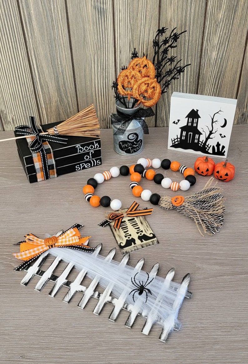 Halloween Tiered Tray Bundle Haunted House Rae Dunn Tier Etsy