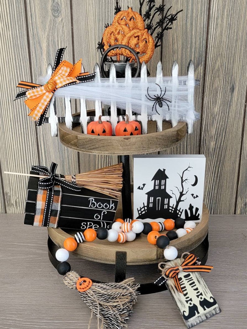 Halloween Tiered Tray Bundle Haunted House Rae Dunn Tier Etsy