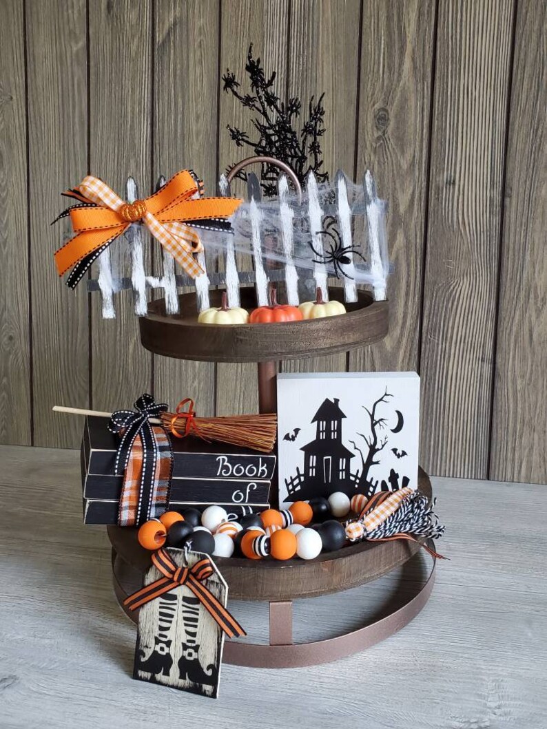 Halloween Tiered tray bundle haunted house rae dunn tier Etsy