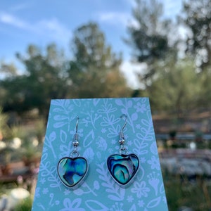 Heart Abalone Shell earrings