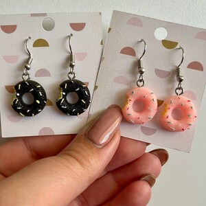 Strawberry + Chocolate Donut Earrings