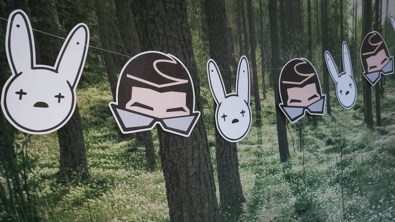 Bad bunny party theme Bad bunny birthday decorations Bad | Etsy