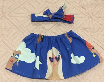 Girl Power Toddler Skirt and Headband Set