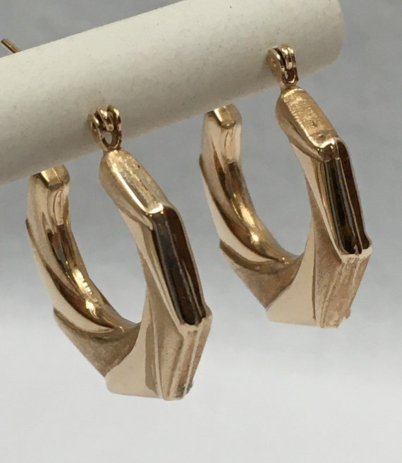 Vintage 14K gold earrings - image 1