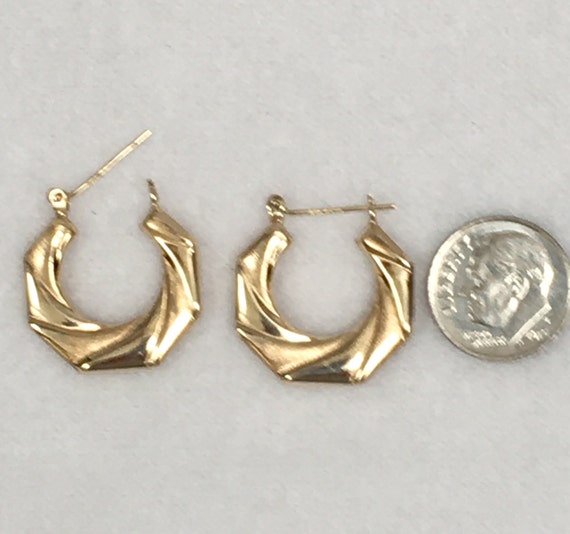 Vintage 14K gold earrings - image 3