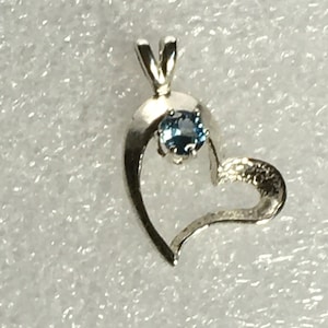 Montana Sapphire in Sterling Silver Heart