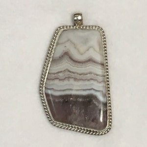 Sowbelly Agate/amethyst Pendant