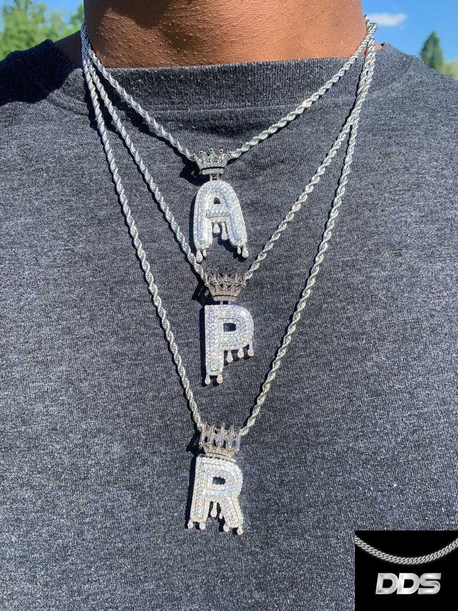 Personalized Chain Letter From Alphabet To Choice 18/20/24/30 Etsy