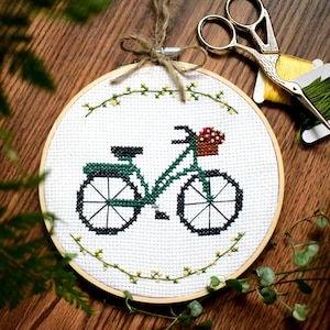 Flower Bike Cross Stitch