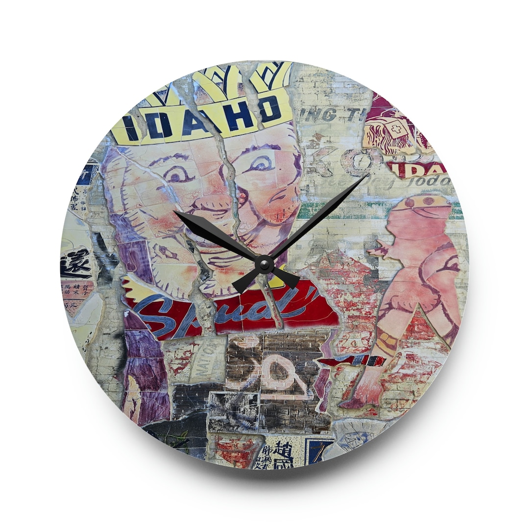 Clock Boise Idaho Clock Freak Alley Clock Round Acrylic Etsy