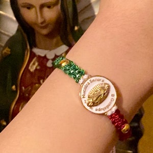 Virgen de Guadalupe Bracelet/ Hispanic Flag Bracelet