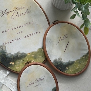 Wedding Table Number, Custom Embroidery Hoop, Vintage Place Card