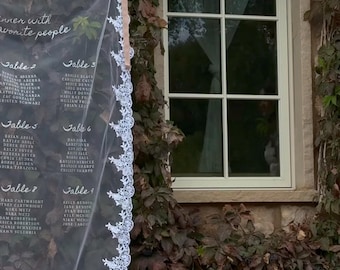 Lace Sitzplan Schleier Rechteckig Lave Zeichen, Schiere Stoff Zeichen