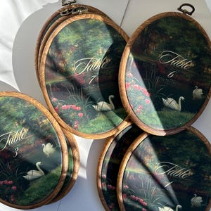 Wedding Table Number, Custom Embroidery Hoop, Vintage Place Card - Etsy