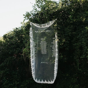 Lace Fabric Seating Chart, Sheer Welcome Sign