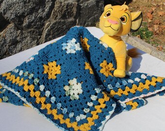 Golden Honey, Eco Friendly, Handmade, Crochet Baby Blanket- Beautiful, Vintage & Unique, Keepsake