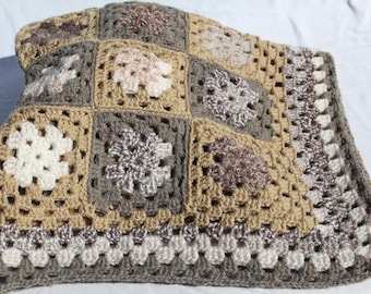 Latte, Eco Friendly, Handmade, Crochet Baby Blanket- Beautiful, Vintage & Unique, Keepsake