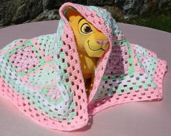 Simply Sparkles, Eco Friendly, Handmade, Crochet Baby Blanket- Beautiful, Vintage & Unique, Keepsake