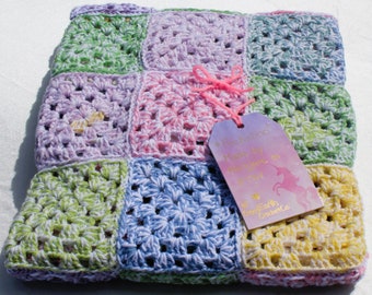 Peekaboo, Eco Friendly, Handmade, Crochet Baby Blanket- Beautiful, Vintage & Unique, Keepsake