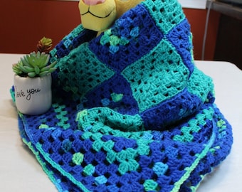 Tie Dye, Eco Friendly, Handmade, Crochet Baby Blanket- Beautiful, Vintage & Unique, Keepsake