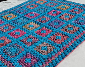 Northern Lights, Eco Friendly, Handmade, Crochet Baby Blanket- Baby Décor, Vintage & Unique